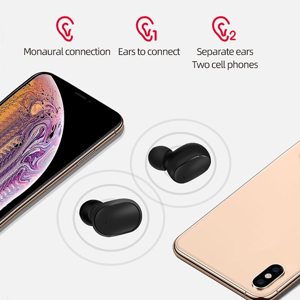 Wireless Bluetooth Earphones with Noise Cancelling & Waterproof Sports Headset Stereo Sound, Built-in Microphone