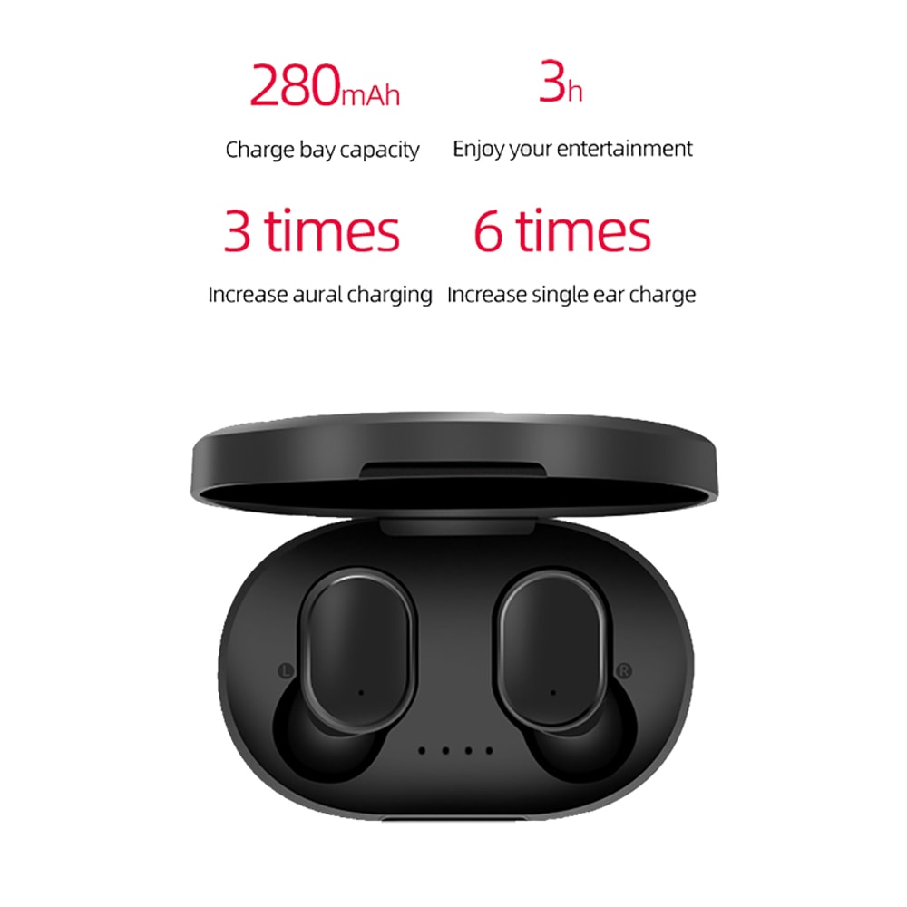 Wireless Bluetooth Earphones with Noise Cancelling & Waterproof Sports Headset Stereo Sound, Built-in Microphone