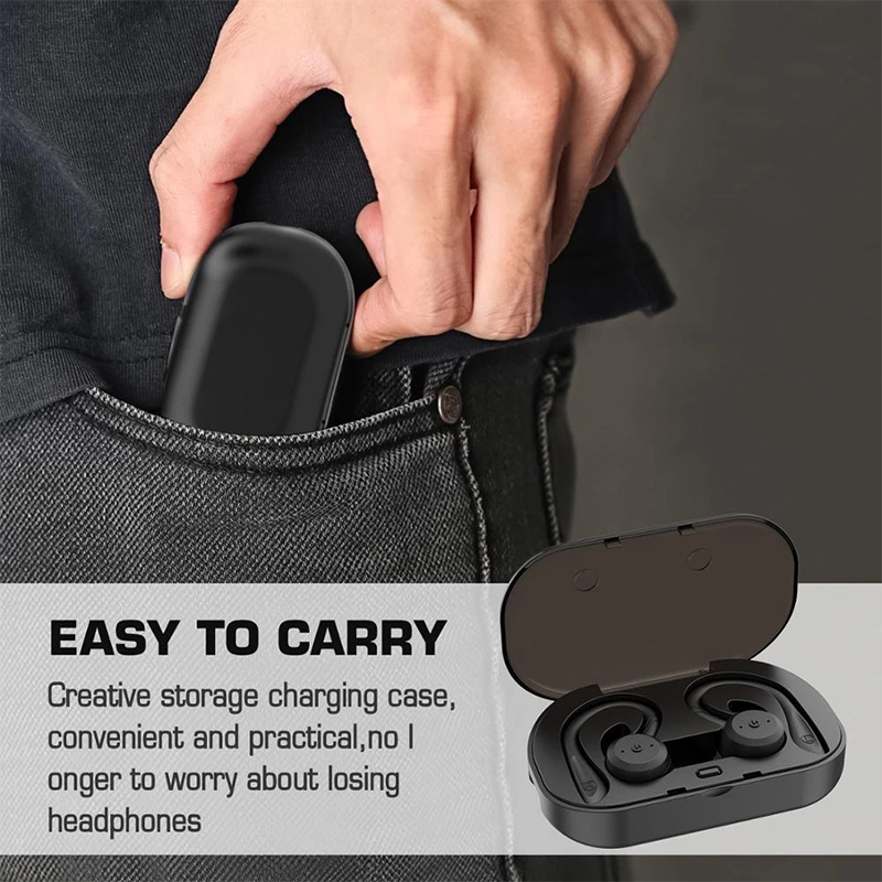 Waterproof Bluetooth Earphone Dual Wear Style Sport Wireless Headset 4