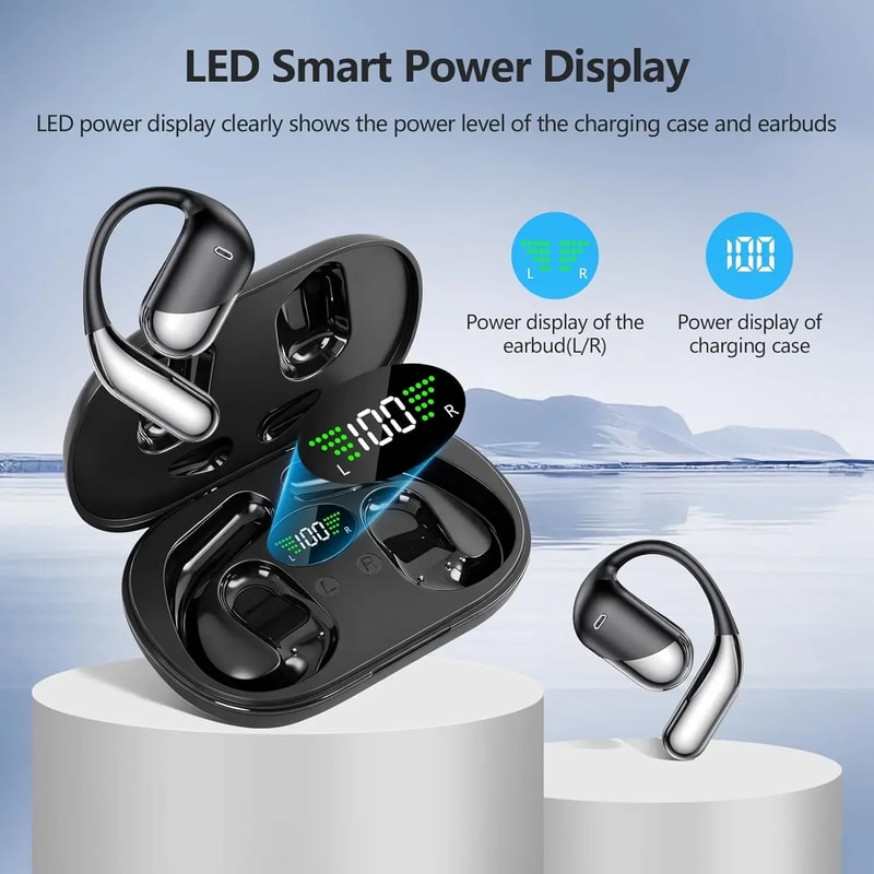 AI Translation Earbuds Bluetooth Smart Translation Headphones with Real Time Touch Screen for Work and Travel