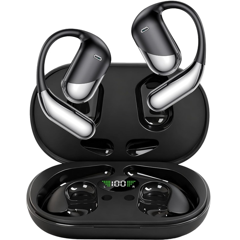 AI Translation Earbuds Bluetooth Smart Translation Headphones with Real Time Touch Screen for Work and Travel