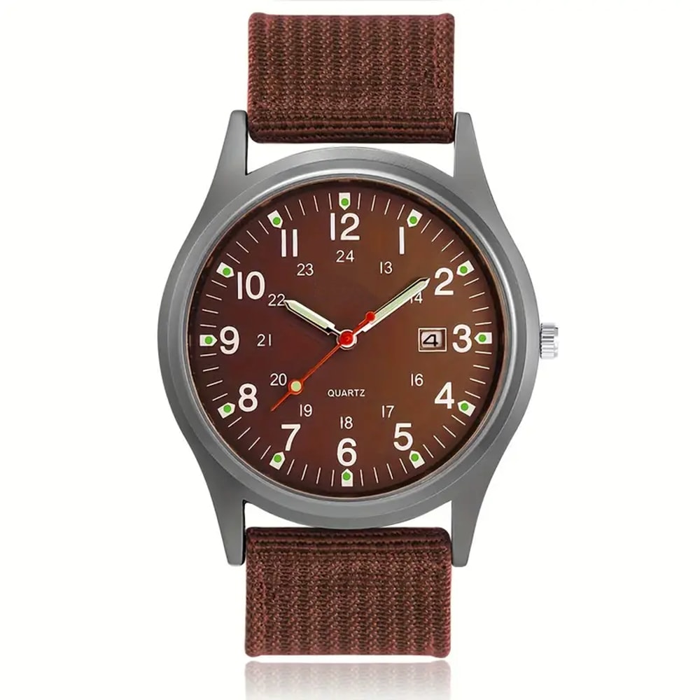 Luxury Mens Quartz Watch Big Dial Waterproof Luminous Hands 8