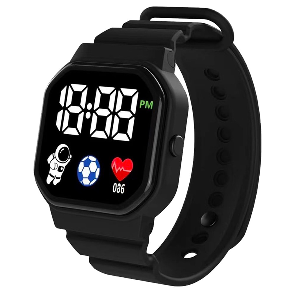 Kids Sport LED Digital Watch Waterproof Silicone Strap Electronic Wristwatch For Boys Girls 6