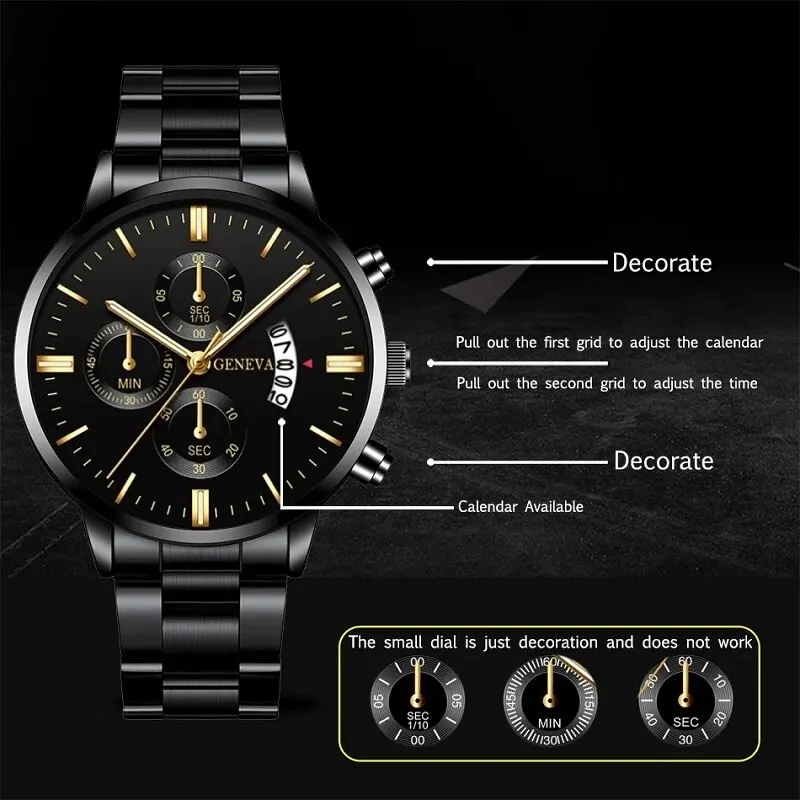 Luxury Quartz Business Sports Watch For Men With Calendar Stylish Wristwatch For Professional And C 3