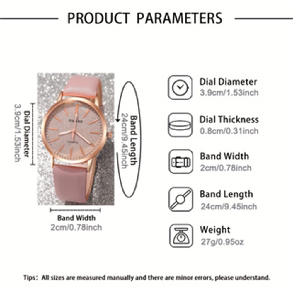 Elegant Women's Rose Flower Bracelet Watch Shiny PU Leather Analog Quartz Timepiece