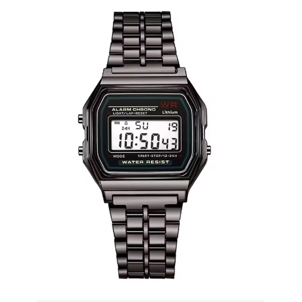 Luxury Digital Display Gold Rose Watch for Men and Women Elegant Electronic Timepiece