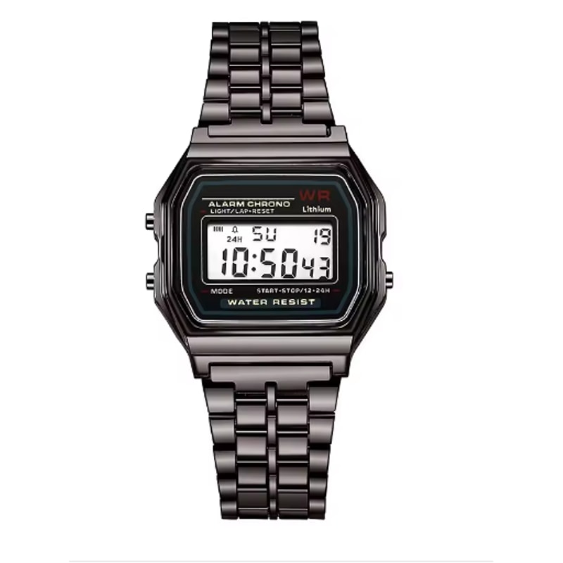 Luxury Digital Display Gold Rose Watch for Men and Women Elegant Electronic Timepiece