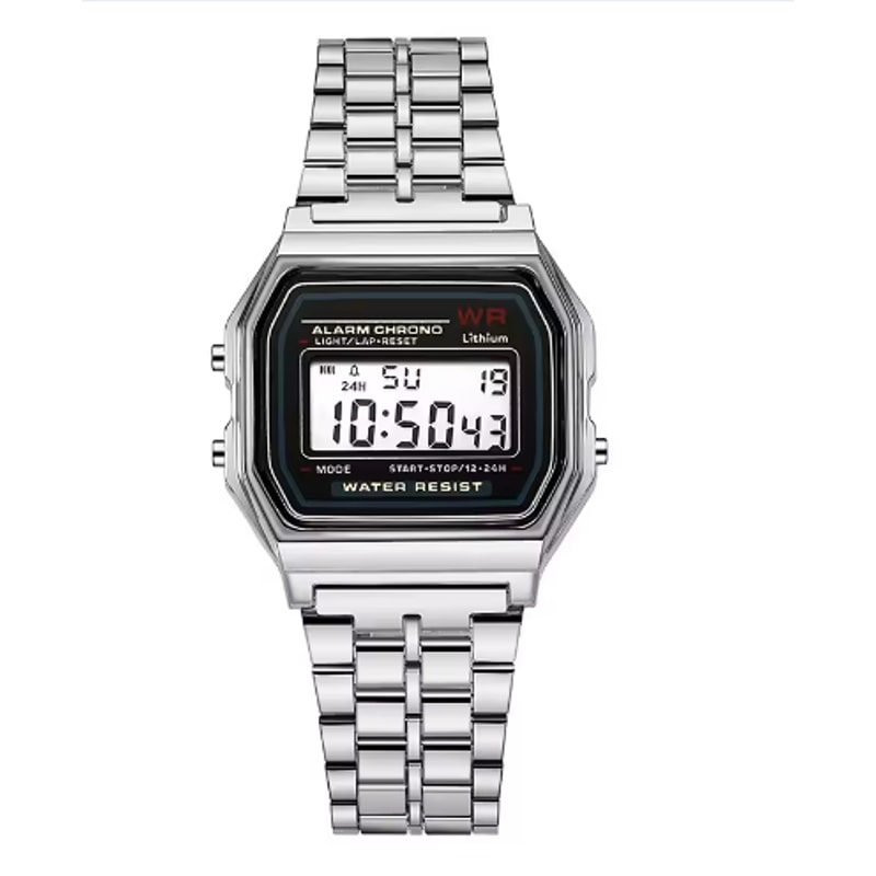 Luxury Digital Display Gold Rose Watch for Men and Women Elegant Electronic Timepiece