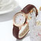 Fashionable Small Dial Womens Quartz Watch With Casual Leather Band 0