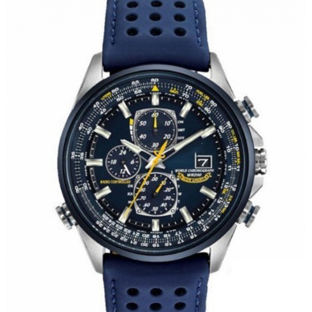 Blue Angels Mens Military Aviation Chronograph Watch With Stainless Steel Band 5