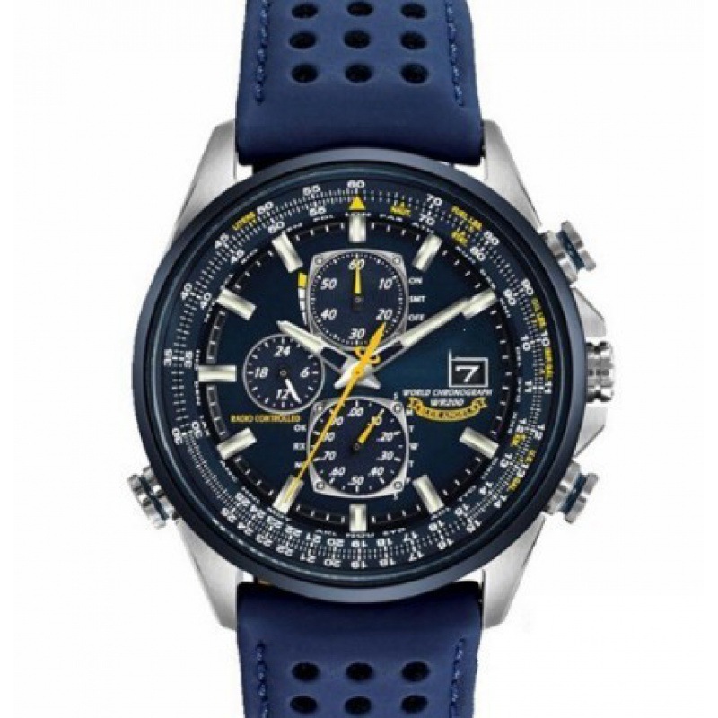 Blue Angels Mens Military Aviation Chronograph Watch With Stainless Steel Band 5
