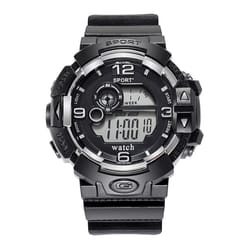 luminous digital military sport watch for men waterproof led calendar silicone strap