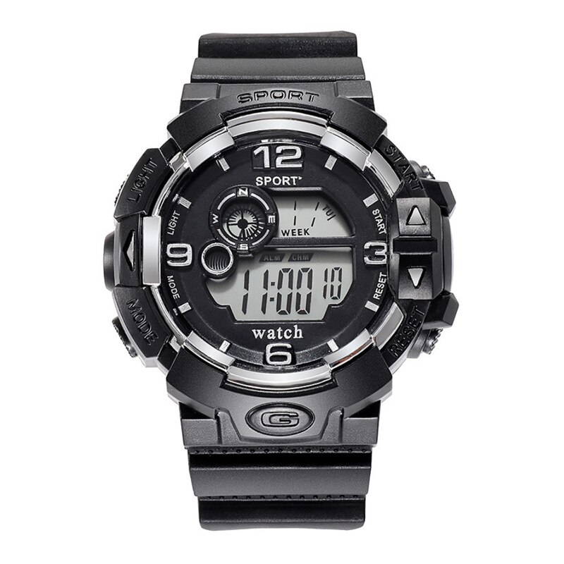 Luminous Digital Military Sport Watch for Men Waterproof LED Calendar Silicone Strap