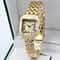 Elegant Gold Stainless Steel Women's Quartz Wristwatch Light Luxury Business Fashion Watch