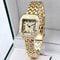 Elegant Gold Stainless Steel Women's Quartz Wristwatch Light Luxury Business Fashion Watch
