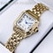 Elegant Gold Stainless Steel Women's Quartz Wristwatch Light Luxury Business Fashion Watch