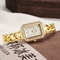 Ladies Luxury Quartz Watch with Diamond-Inlaid Buckle and Steel Strip