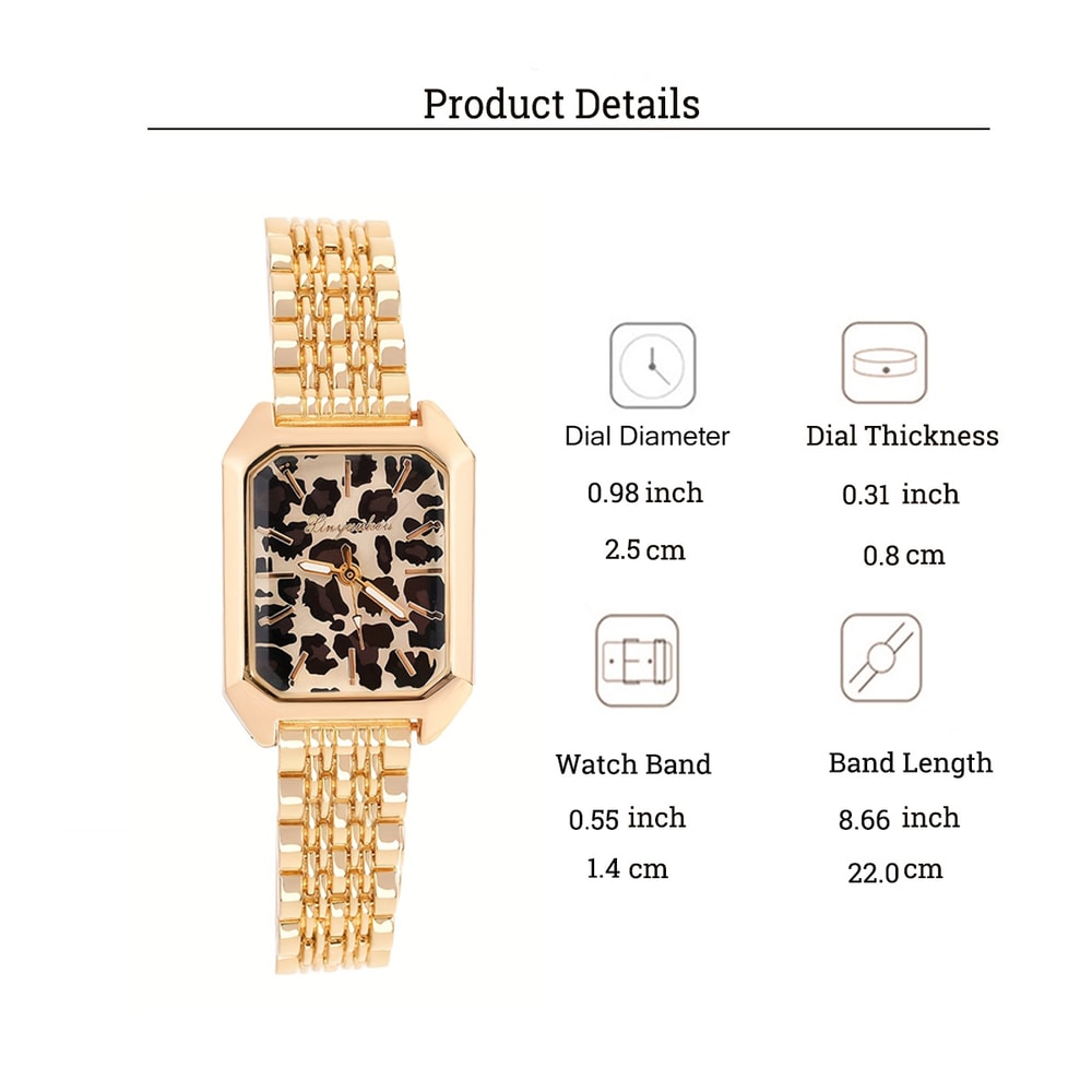 Fashionable Leopard Print Dial Quartz Watch For Women Perfect For Daily Wear Anniversaries Christm 4