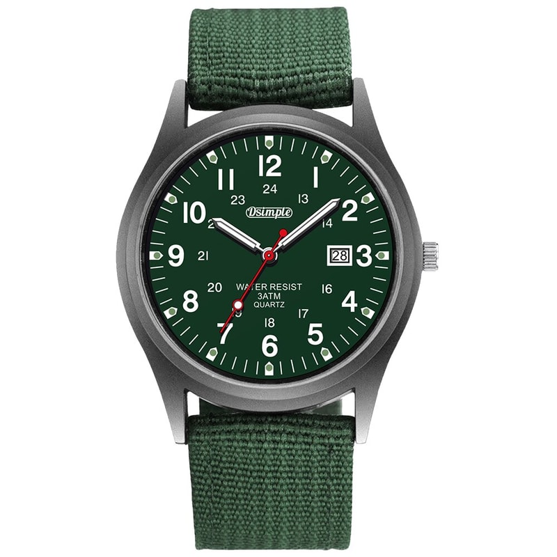 Luxury Military Sports Quartz Wristwatch For Men Luminous Nylon Band Casual Watch With Calendar 7