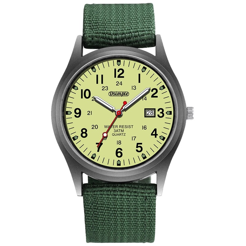 Luxury Military Sports Quartz Wristwatch For Men Luminous Nylon Band Casual Watch With Calendar 8