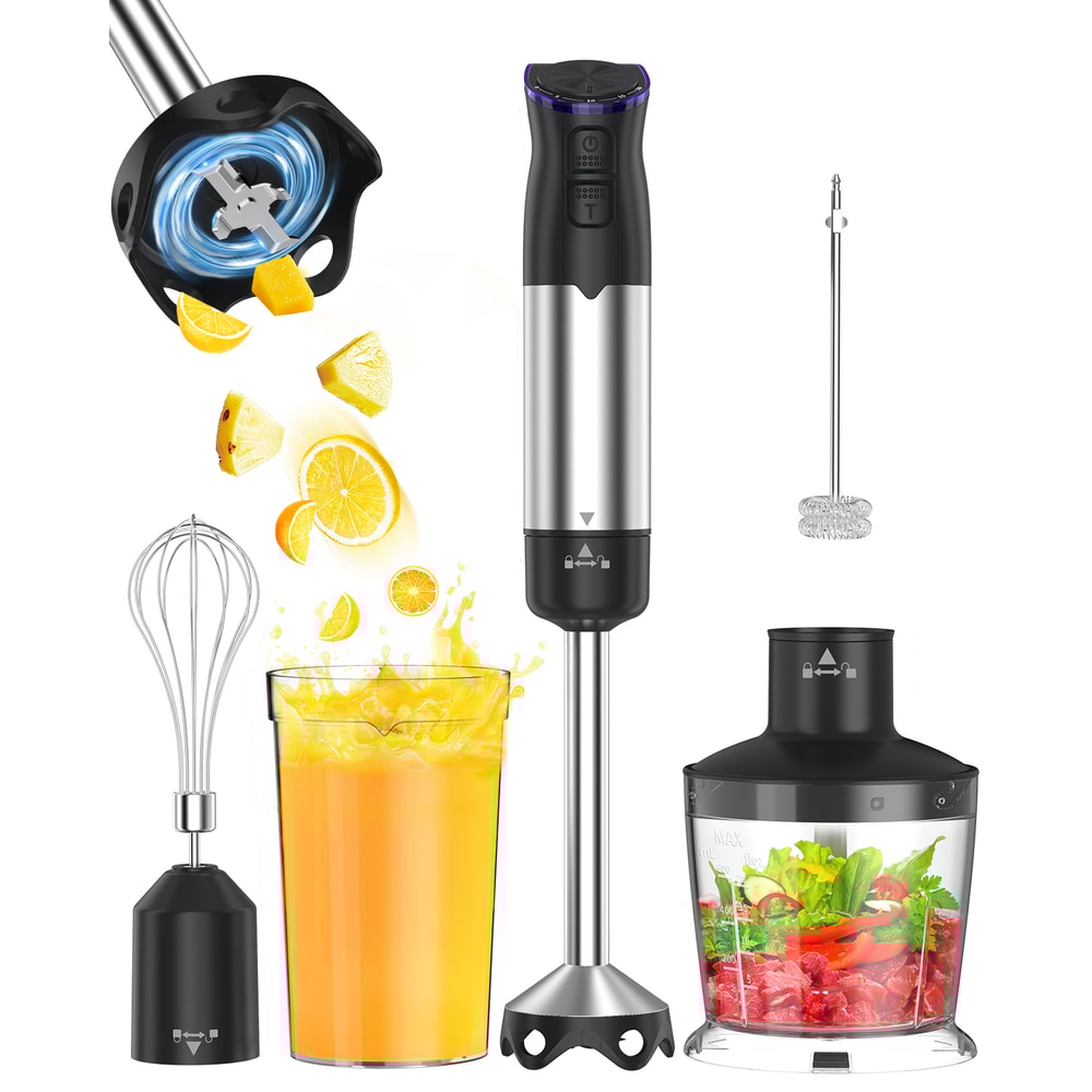 Immersion Handheld Blender Kitchen Mixer For Smoothies Soups And Baby Food 0