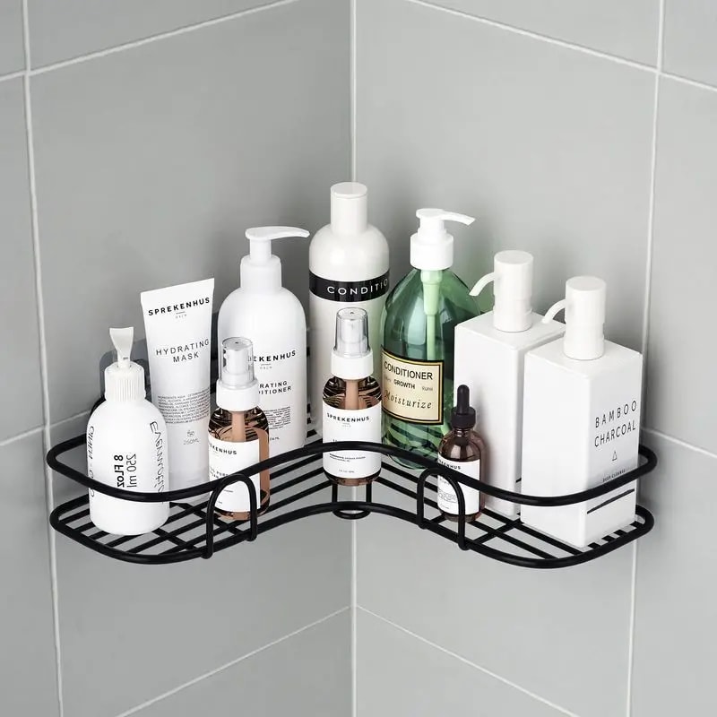 Stainless Steel Corner Shower Caddy WallMounted NoDrill Bathroom Organizer Shelf For Kitchen And Ba 2