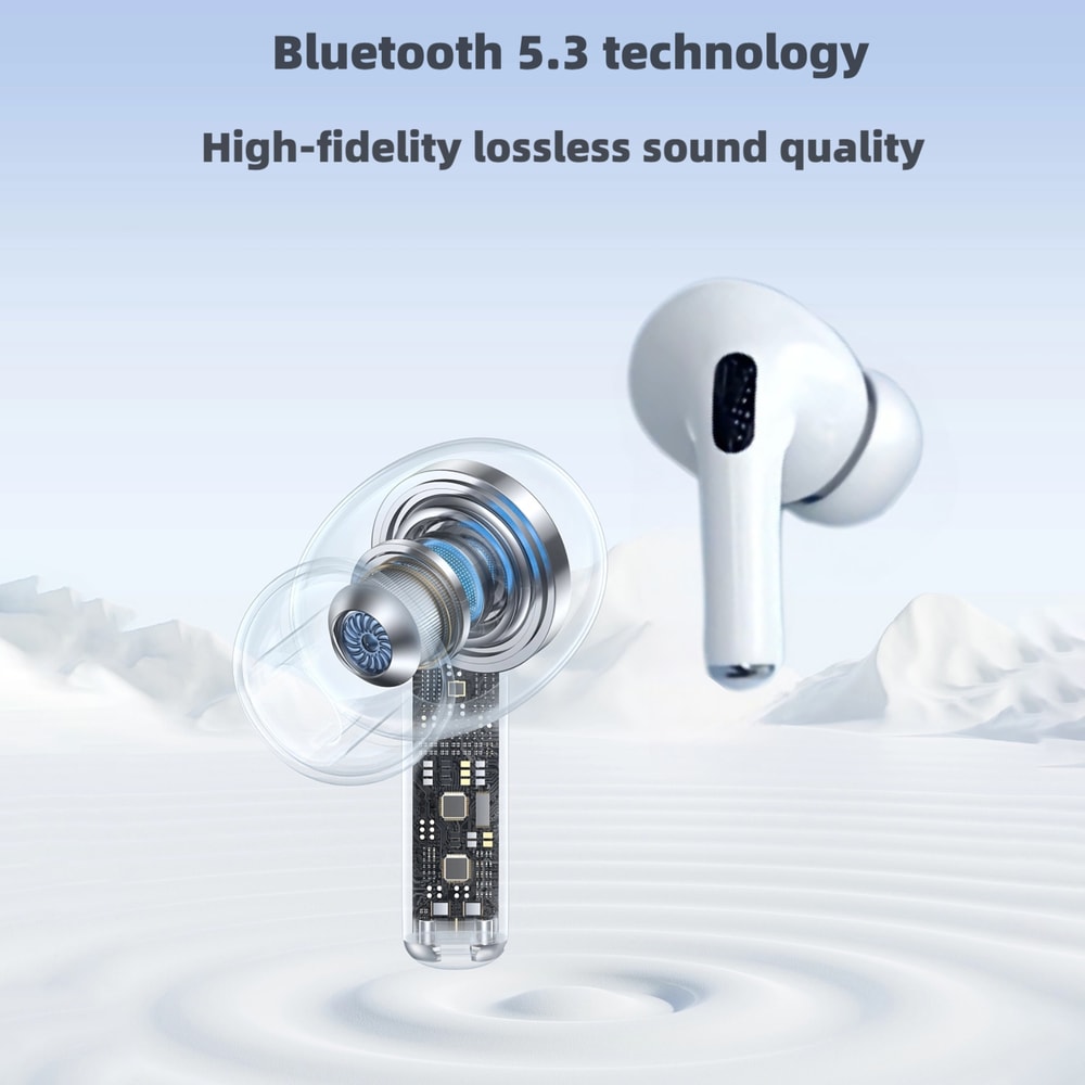 New Air Pro Bluetooth Earphones Wireless Earbuds with Hi-Fi Stereo Sound, Clear Bass, Long Playtime & Mic