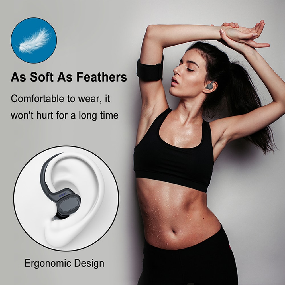 Wireless Sports Earphones With Earhooks Bluetooth OverEar Running Headphones Sweatproof InEar Earbu 3