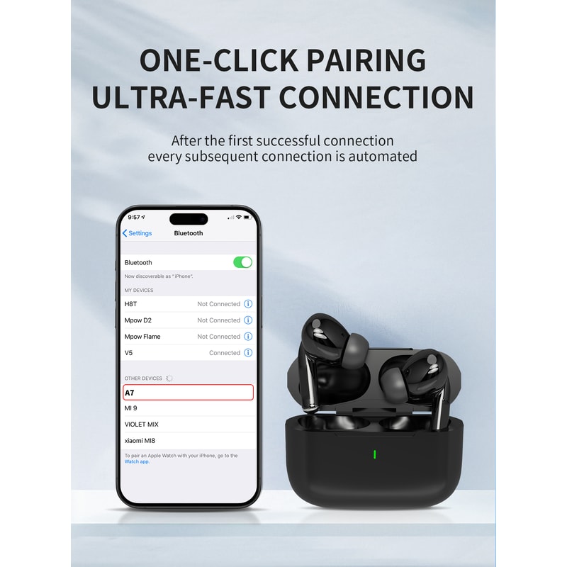 Wireless Bluetooth Earphones with HiFi Sound Quality, Long Battery Life Perfect for Outdoor, Running, and Sports