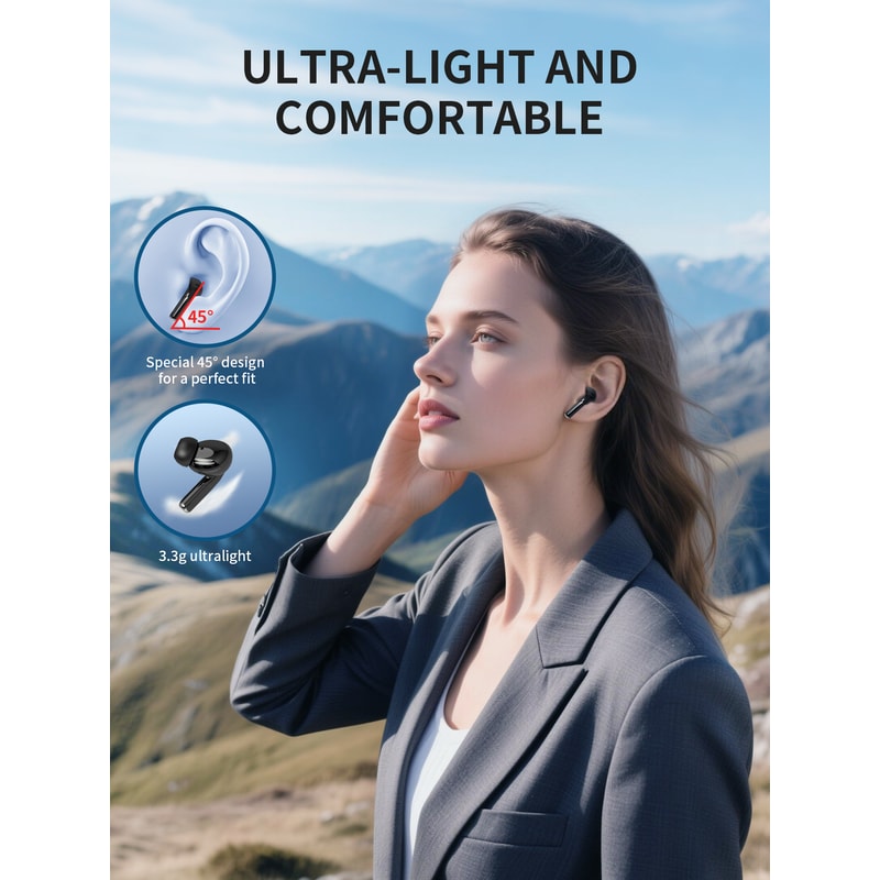 Wireless Bluetooth Earphones with HiFi Sound Quality, Long Battery Life Perfect for Outdoor, Running, and Sports