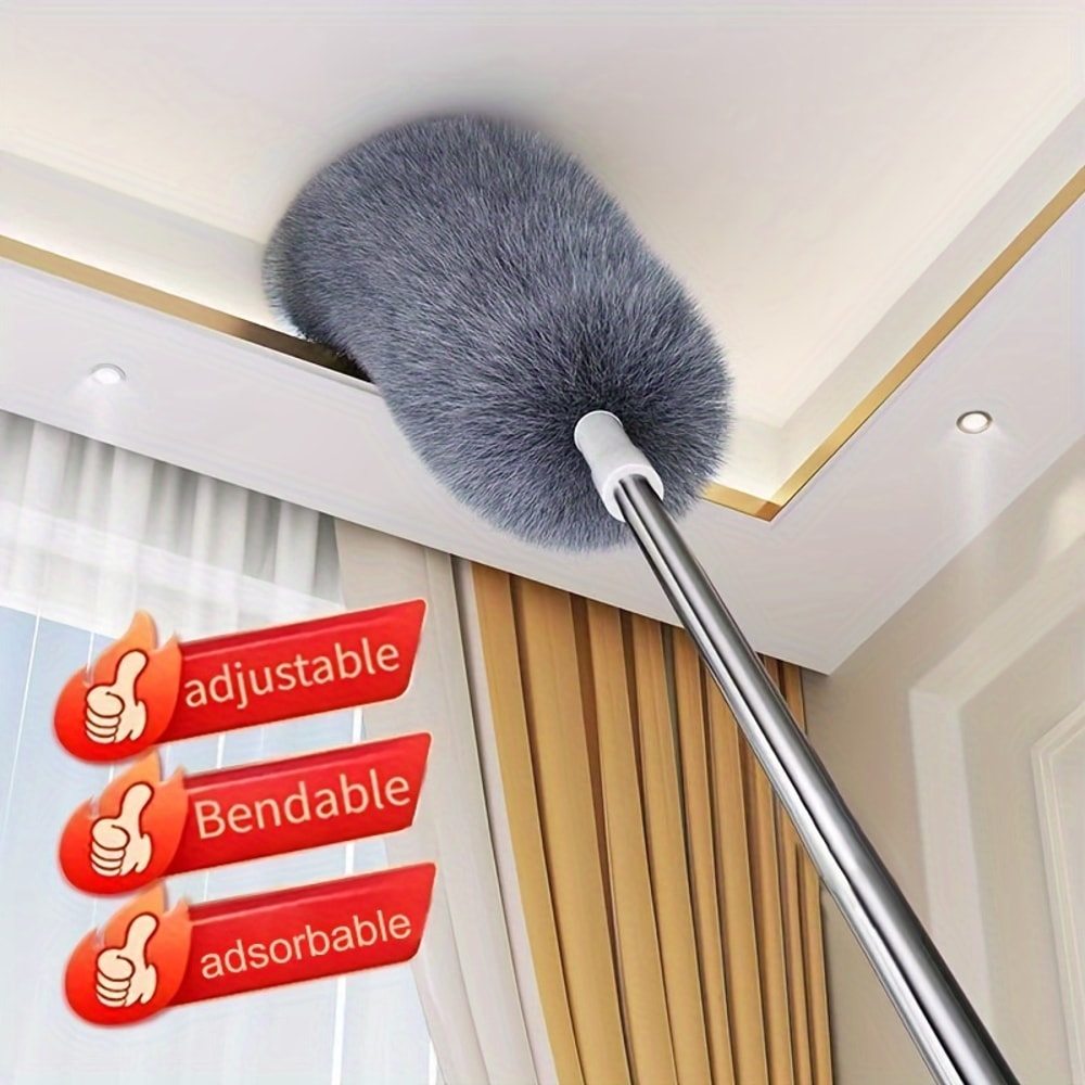 Multifunctional Retractable Duster With Bendable Head Washable Reusable For High Ceilings Furnitur 0