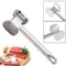 Heavy Duty Meat Tenderizer Hammer Aluminum Alloy Double-Sided Mallet for Steak and Kitchen Use
