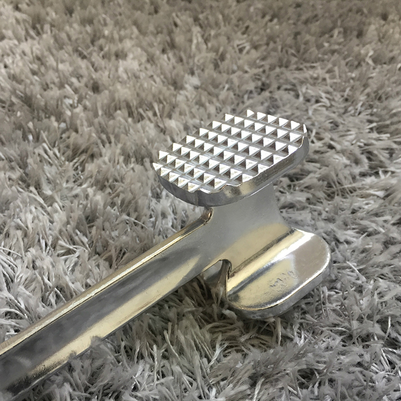 Heavy Duty Meat Tenderizer Hammer Aluminum Alloy Double-Sided Mallet for Steak and Kitchen Use