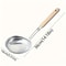 Stainless Steel Colander with Wooden Handle Fine Mesh Skimmer Spoon for Cooking and Pasta Noodles