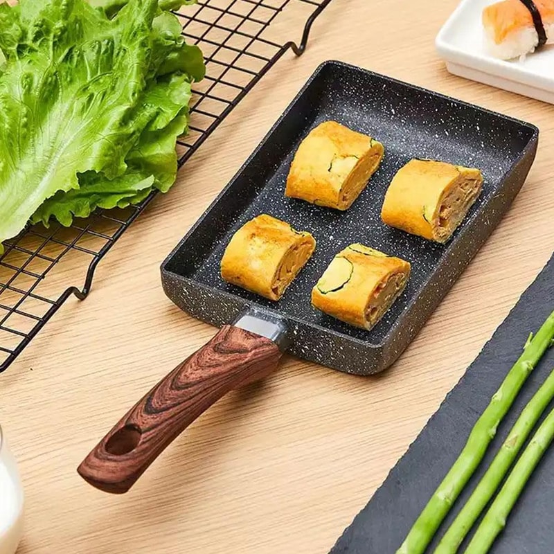 Mini Non-Stick Square Frying Pan for Eggs, Breakfast, and Griddle Cooking