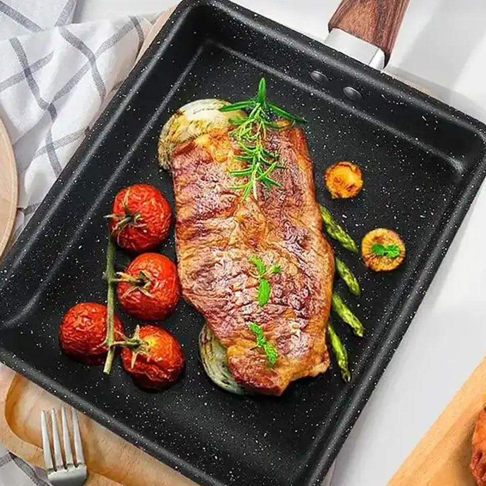 Mini Non-Stick Square Frying Pan for Eggs, Breakfast, and Griddle Cooking