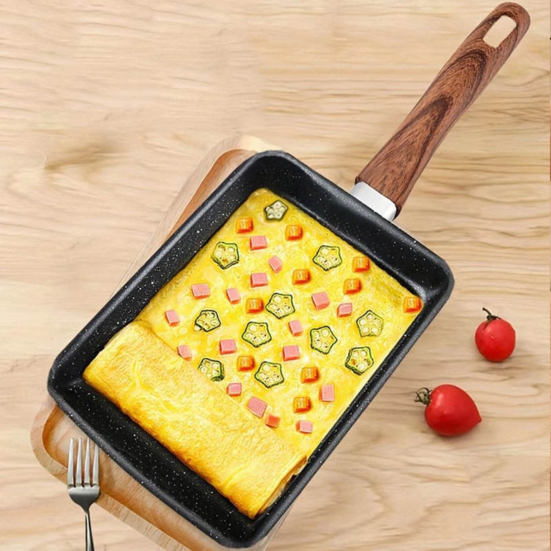 Mini Non-Stick Square Frying Pan for Eggs, Breakfast, and Griddle Cooking