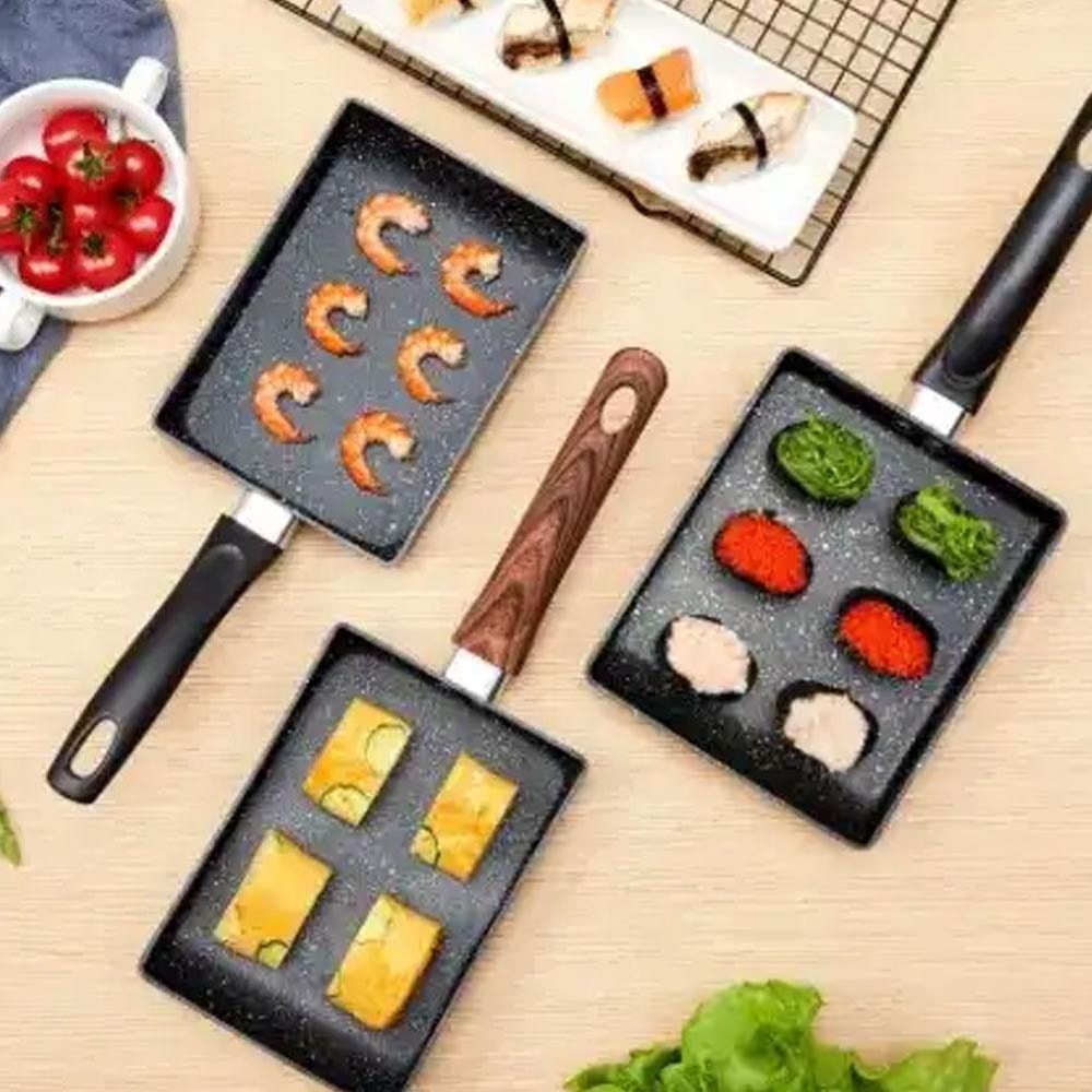 Mini Non-Stick Square Frying Pan for Eggs, Breakfast, and Griddle Cooking