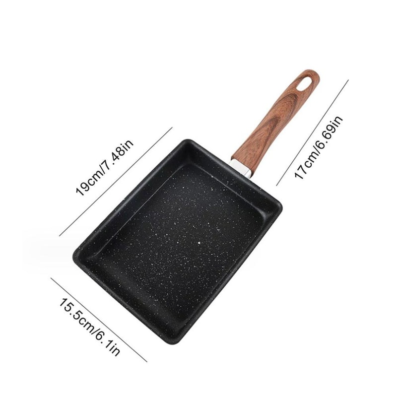 Mini Non-Stick Square Frying Pan for Eggs, Breakfast, and Griddle Cooking