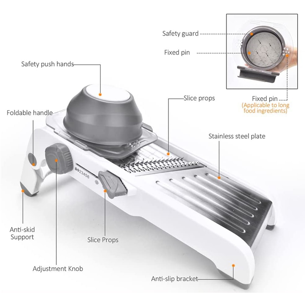 Ultra Sharp Mandoline Slicer Adjustable Vegetable Cutter with Multi-Thickness Settings