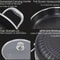 Nonstick Stainless Steel Skillet Frying Pan With Cooling Handle Ideal For StirFrying Toasting Roast 3