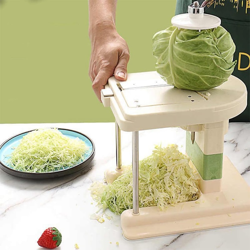 Stainless Steel Cabbage Slicer & Veggie Spiralizer Perfect for Pasta, Spaghetti, and Cabbage Shredding