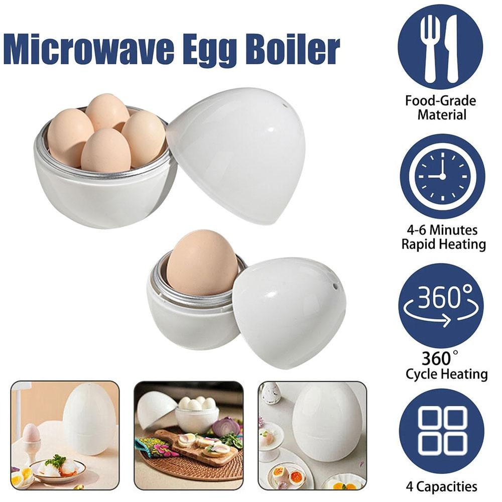 Microwave Egg Steamer Boiler Cooker Quick Hard Or Soft Boiled Eggs Efficient Kitchen Tool 4