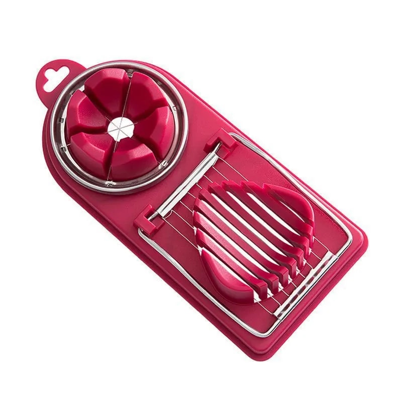Multifunctional Stainless Steel Egg Cutter & Luncheon Meat Slicer Flower-Shape Kitchen Gadget for Perfectly Sliced Egg