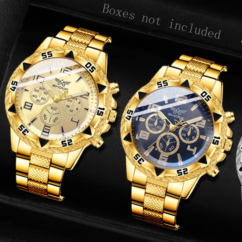 Mens Fashion Quartz Watch Set with Digital Scale Dial Perfect for Daily Wear