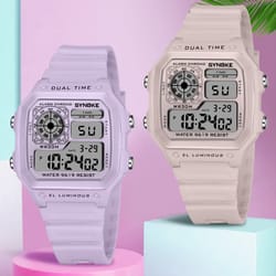 luminous waterproof digital sports watch for girls multifunctional outdoor fashion wristwatch
