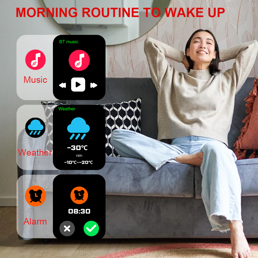 New Smart Watch HD Display Sport Modes Call Message Preview Weather Forecast For Men Women 4