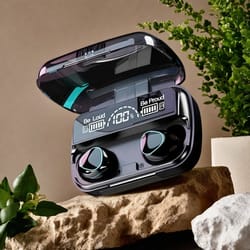 wireless bluetooth earpods active noise cancelling sports headphones with stereo sound and built-in mic