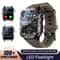 Rugged Military Smart Watch For Men Outdoor Bluetooth Call HD Touch Screen Smartwatch 8
