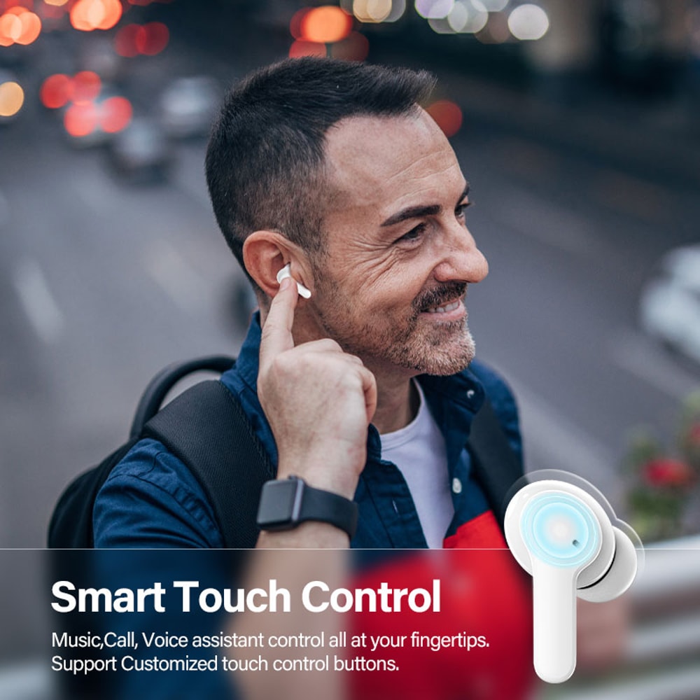Wireless TWS Earbuds With Touch Control ENC HD Call Microphones 5